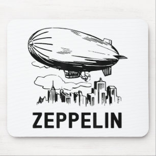 Alfombrilla De Ratón Zepelín Retro Vintage - Boceto de Dirigible