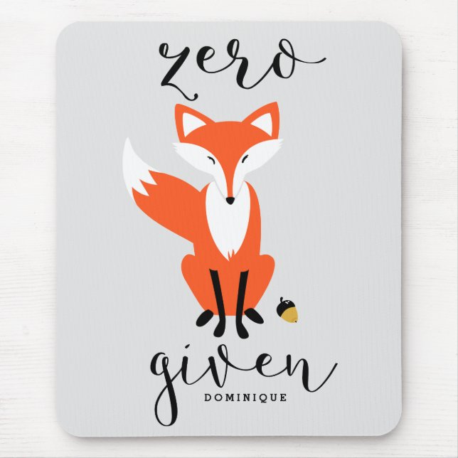 Alfombrilla De Ratón Zero Fox le da Funny Pun Personalizado Mousepad (Frente)
