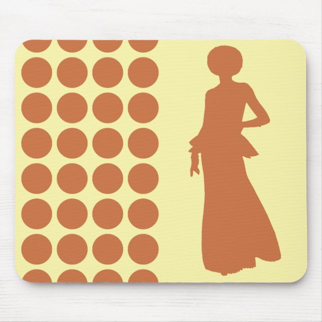 Alfombrilla De Ratón Zest Cream Neutral Dots Fashion Silhouette (Frente)