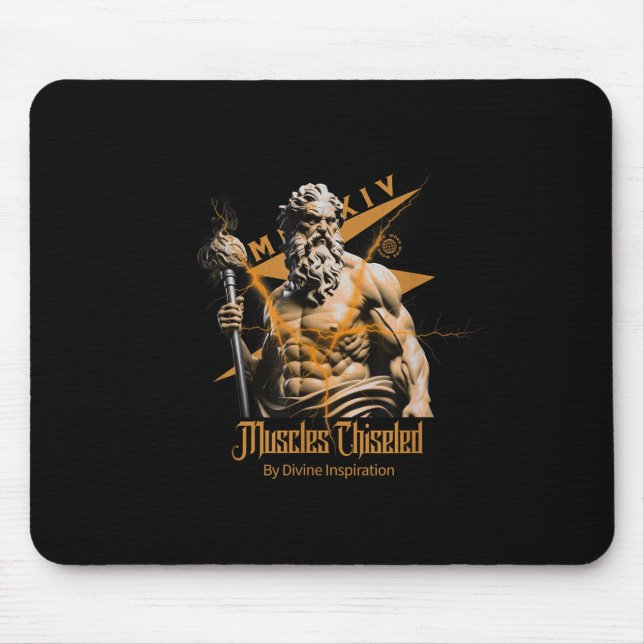 Alfombrilla De Ratón Zeus Greek Gods Thunder Mythology Gym Fitness Moti (Frente)