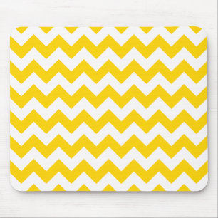 Alfombrilla De Ratón Zigzag amarillo de Chevron del Freesia