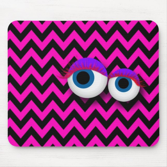 Alfombrilla De Ratón ZigZag eye Monster pad : pink (Frente)