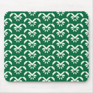 Alfombrilla De Ratón Zigzag floral verde