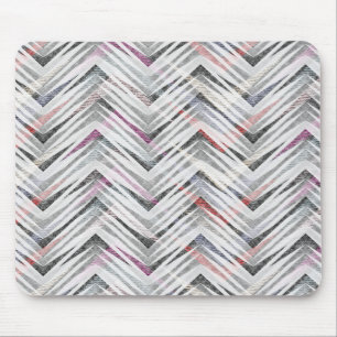 Alfombrilla De Ratón Zigzag, geométrico, gris, lilac, rosa, negro, tira