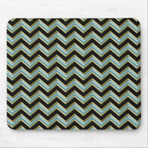 Alfombrilla De Ratón Zigzag negro del trullo del oro