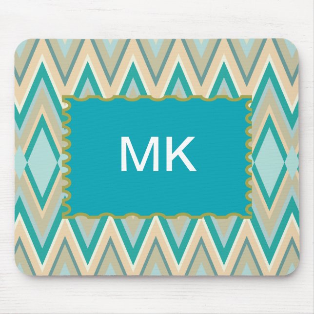 Alfombrilla De Ratón zigzag-phones diagonal (Frente)