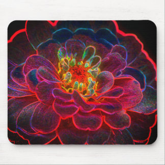 Alfombrilla De Ratón Zinnia Resumen Arte de Flores
