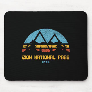 Alfombrilla De Ratón Zion National Park Utah Retro Vintage Hiking Gift 