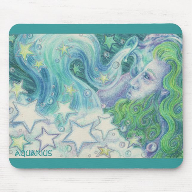 Alfombrilla De Ratón Zodiac Aquarius mousepad (Frente)