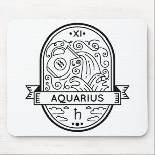 ALFOMBRILLA DE RATÓN ZODIAC BADGE SÍMBOLO AQUARIUS STROS
