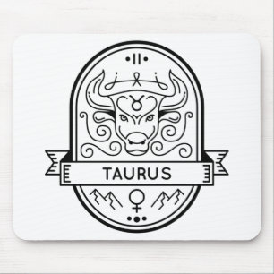 ALFOMBRILLA DE RATÓN ZODIAC BADGE SÍMBOLO TAURUS STROS