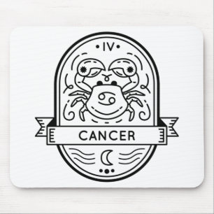 ALFOMBRILLA DE RATÓN ZODIAC BADGE SYMBOL CANCER STROKE