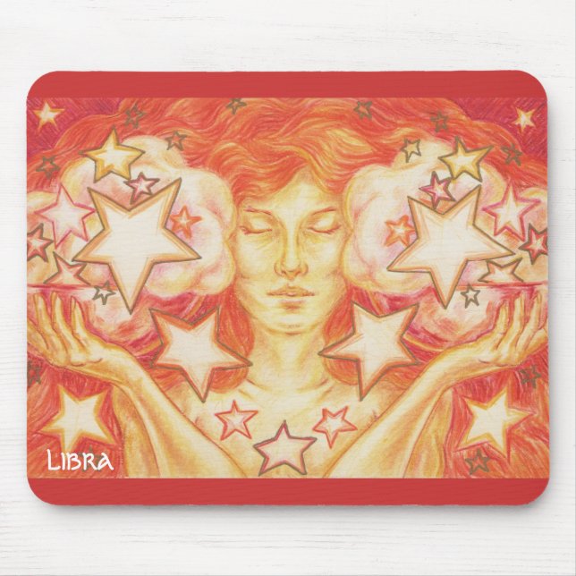 Alfombrilla De Ratón Zodiac Libra mousepad (Frente)