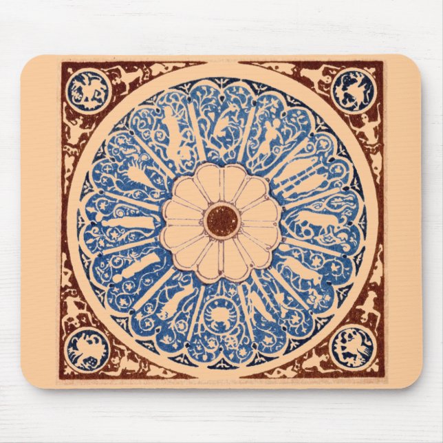 Alfombrilla De Ratón Zodiac Wheel Mouse Pad (Frente)