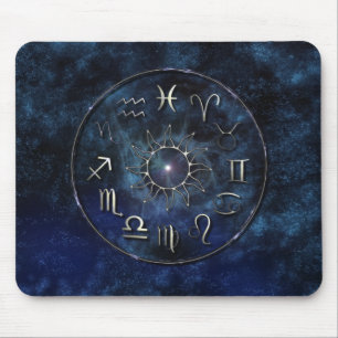 Alfombrilla De Ratón Zodiaco con el fondo estrellado