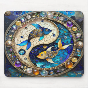 Alfombrilla De Ratón Zodiaco - Pez Piscis Yin y Yang