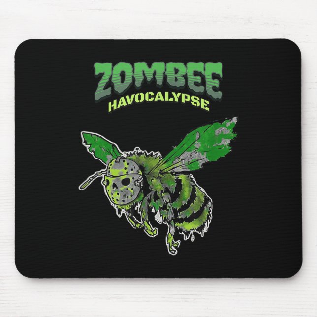 Alfombrilla De Ratón Zombee Havocalypse Soky Funny Halloween Bee W_hock (Frente)
