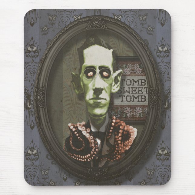 Alfombrilla De Ratón Zombi frecuentado HP Lovecraft Mousepad (Frente)