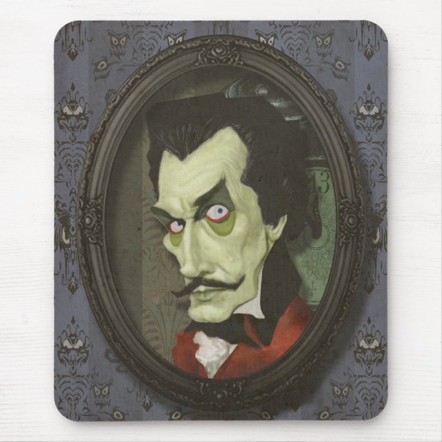 Alfombrilla De Ratón Zombi frecuentado Vincent Price Mousepad satírico (Frente)