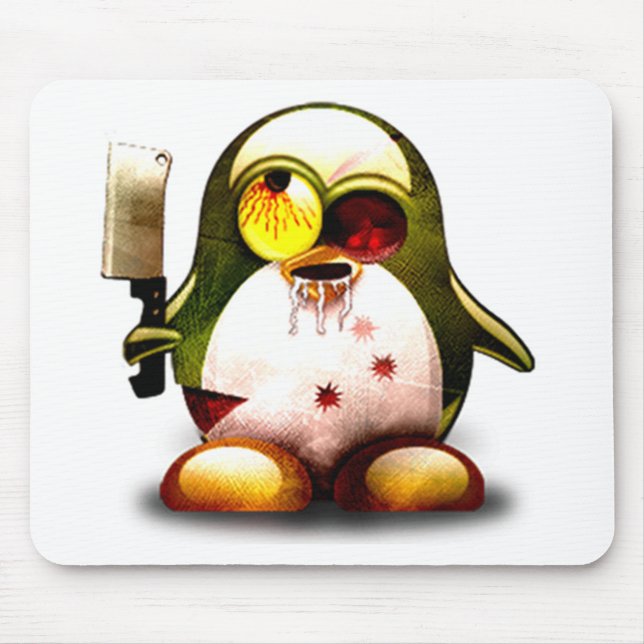Alfombrilla De Ratón Zombi Tux (Linux Tux) (Frente)