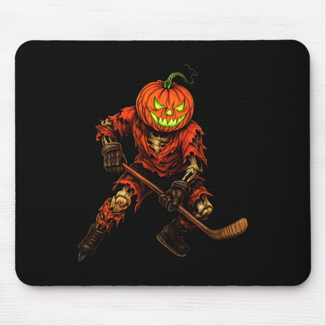 Alfombrilla De Ratón Zombie Hockey Player Costume Skeleton Ice Hockey H (Frente)