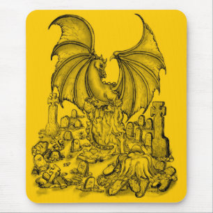 Alfombrilla De Ratón Zombie mit Drache