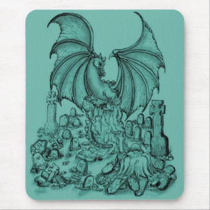 Alfombrilla De Ratón Zombie mit Drache