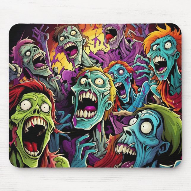 Alfombrilla De Ratón Zombie Mouse Pad – Spooky Horror Desk Accessory (Frente)
