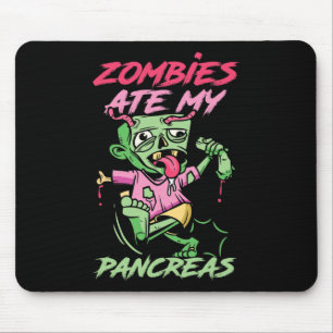 Alfombrilla De Ratón Zombies se comen mi pancres divertidos T1d Warrid