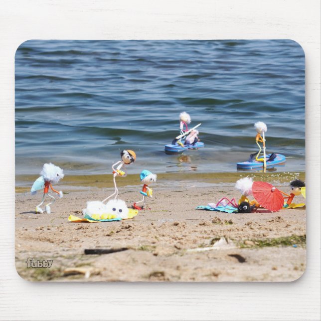 Alfombrilla De Ratón Zomer op het strand met de Fubby's  (Frente)