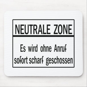 Alfombrilla De Ratón Zona de Neutrale, muro de Berlín, Rótulo de