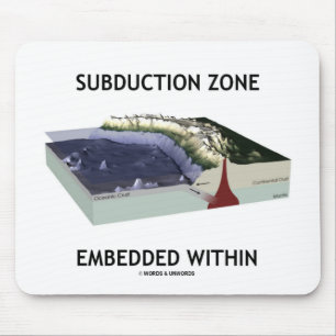 Alfombrilla De Ratón Zona De Subducción Integrada Dentro (Humor Geológi