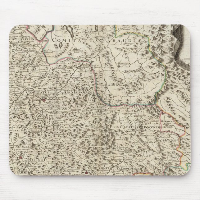 Alfombrilla De Ratón Zonas urbanas de Francia 3 (Frente)