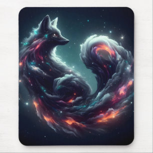 Alfombrilla De Ratón Zorro Espiritual Fantástico de Luz Estelar Cósmica
