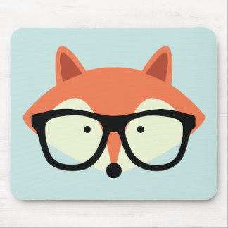 Alfombrilla De Ratón Zorro rojo hipster