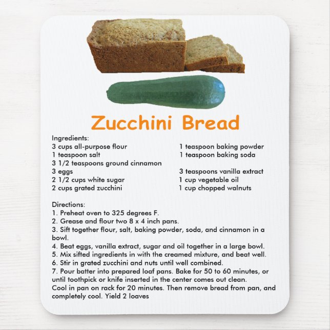 Alfombrilla De Ratón Zucchini Bread (Frente)