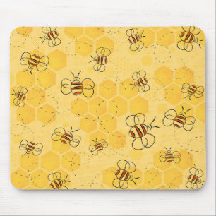 Alfombrilla De Ratón Zumbido de abeja Abejas miel Lindas 