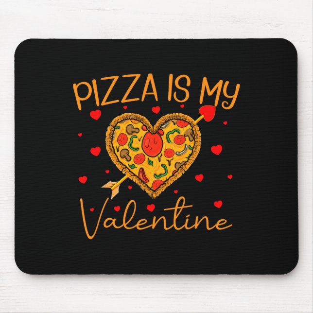 Alfombrilla De Ratón Zza Is My Valentine Fast Food Zza Heart Valent  (Frente)