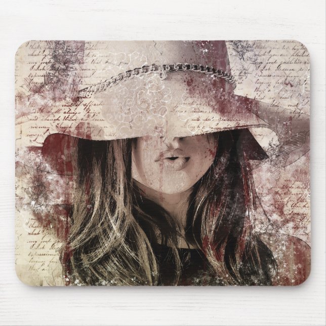 alfombrilla decorada para raton vintage (Frente)