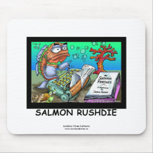 Alfombrilla divertida de ratón de Salmán Rushdie