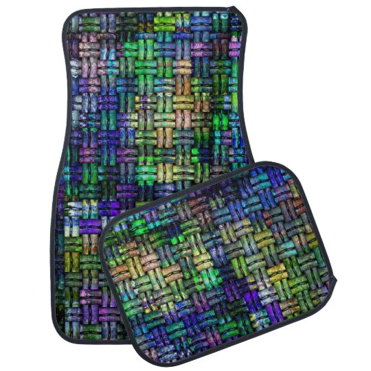 Alfombrilla Para Coche Crochet colorful pattern