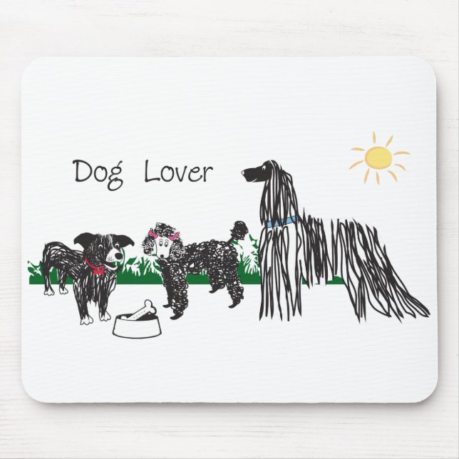 Alfombrilla para ratón Amante de los Perros (Frente)