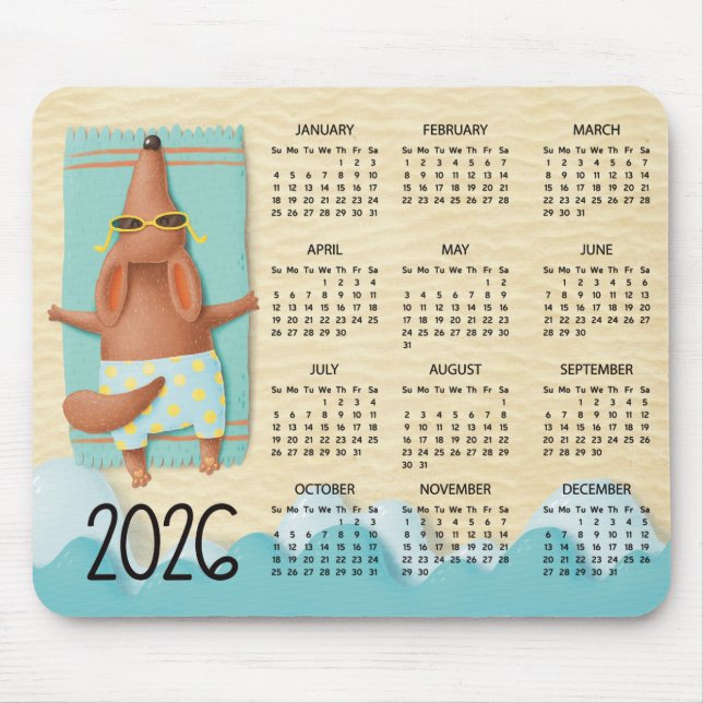 Alfombrilla para ratón Calendario de escritorio Be (Frente)