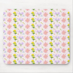 Alfombrilla para ratón con patrón botánico de flor