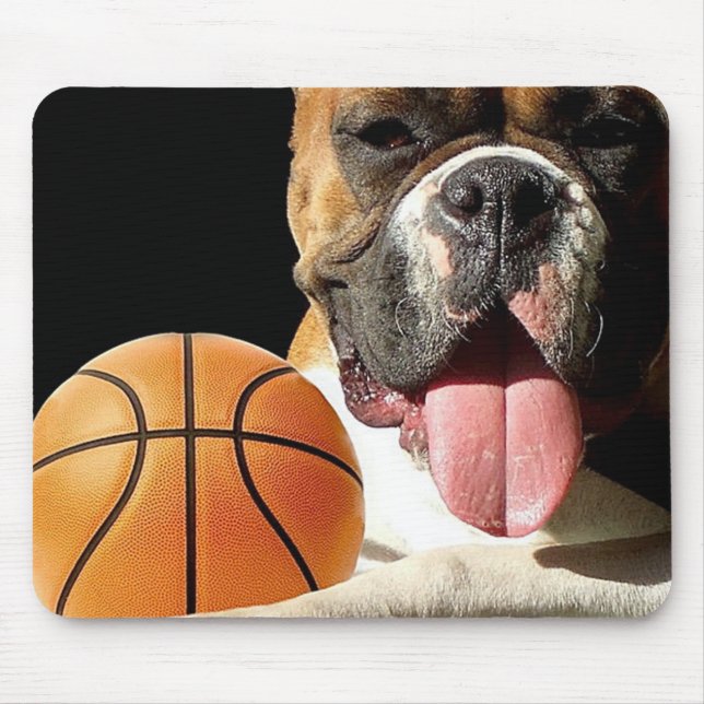 Alfombrilla para ratón de Baloncesto Boxer (Frente)