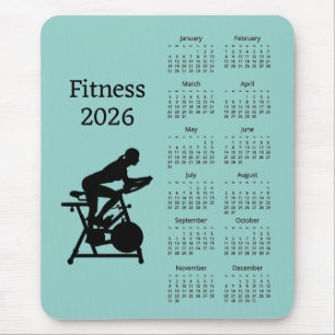 Alfombrilla para ratón de calendario 2026 de bicic