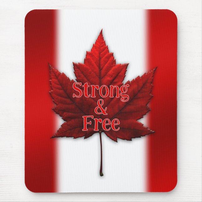 Alfombrilla para ratón de Canadá Roja Hoja de Arce (Frente)