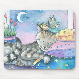 Alfombrilla para ratón de gato atigrado de hada po
