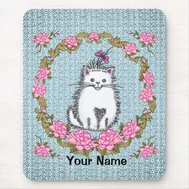 Alfombrilla para ratón de gato gatito bebé (Frente)