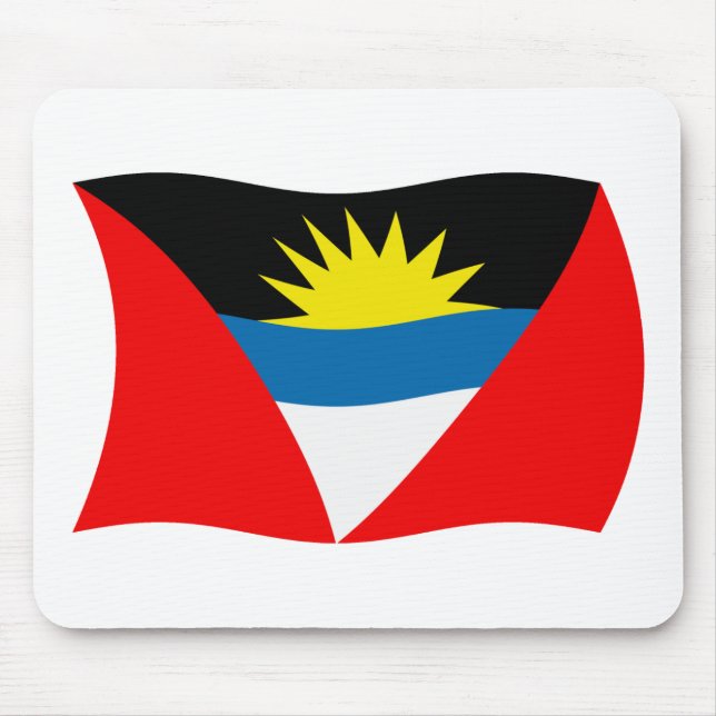 Alfombrilla para ratón de la bandera de Antigua y  (Frente)